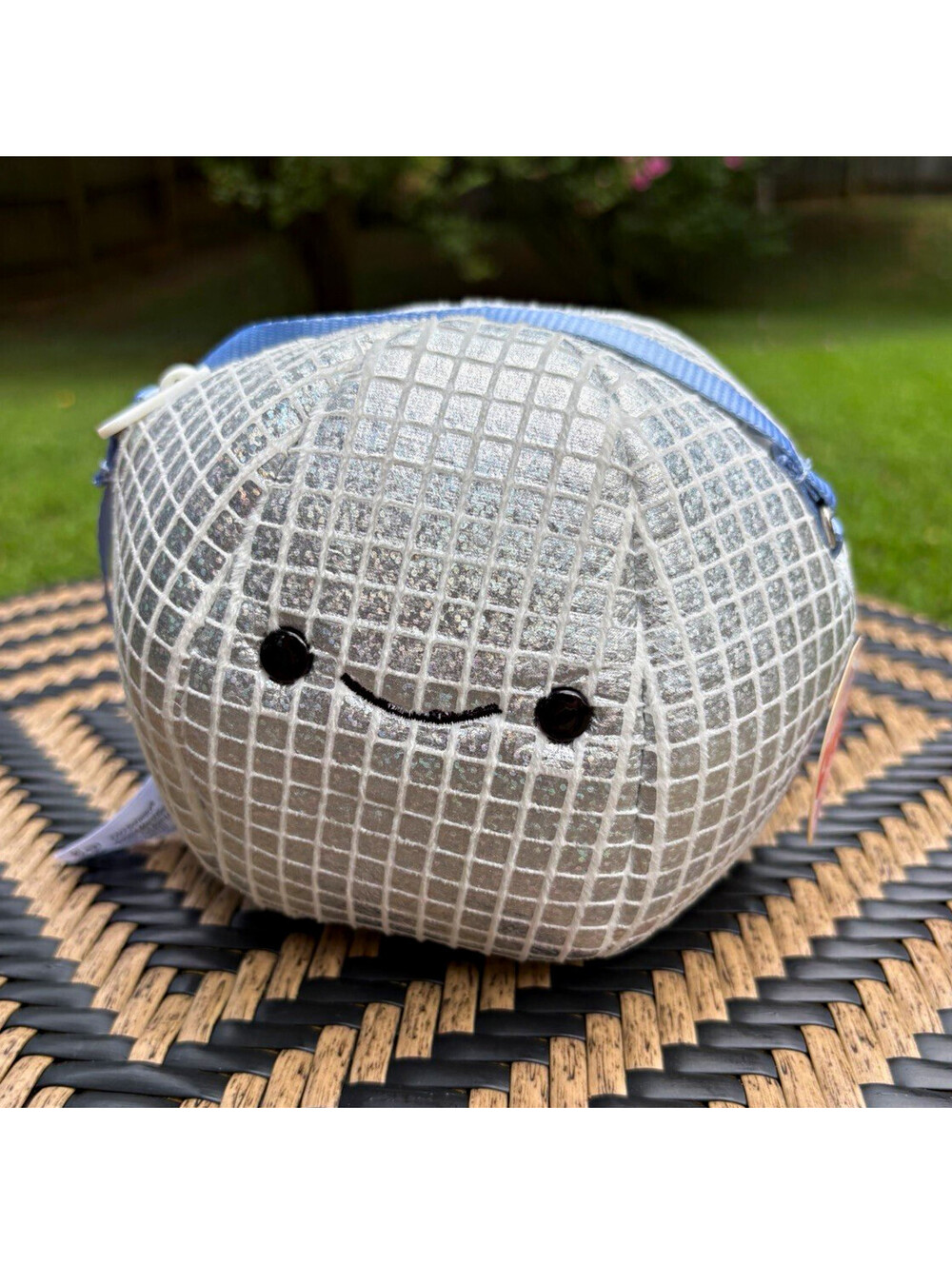 FAO Schwarz Clips Collectible Mini Plush Handbag Silver Disco Ball